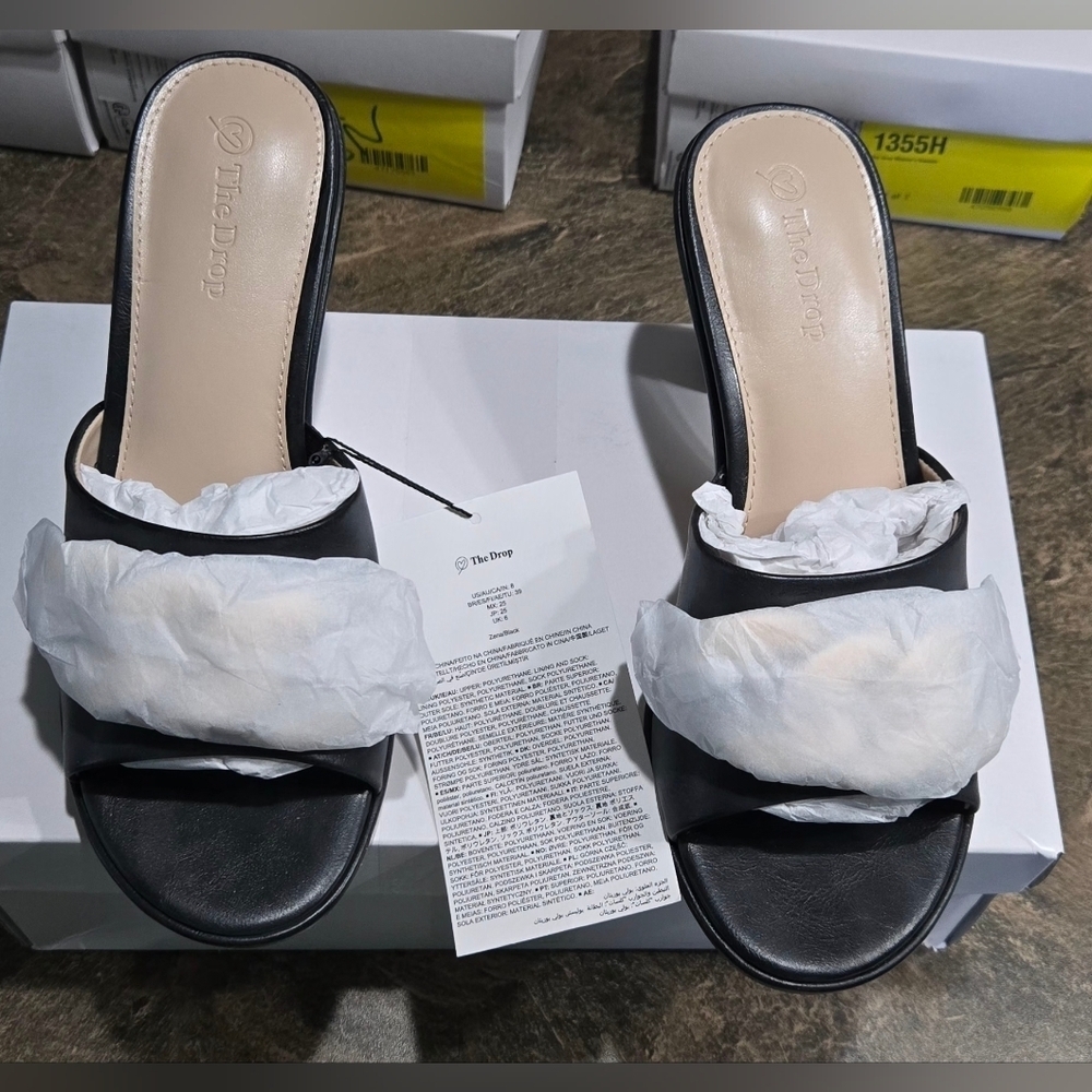 The Drop Women's Zena Buckle Heel Sandal #776 - Picture 2 of 13